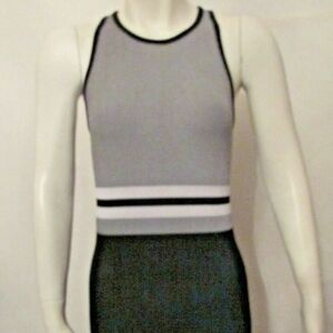 Gray and Black Sleeveless Dress